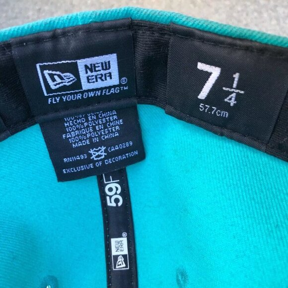 NEW ERA 59Fifty Miami Dolphins Fitted Hat Mens 7 1/4 Blue NFL Football Cap​​ - Picture 9 of 9